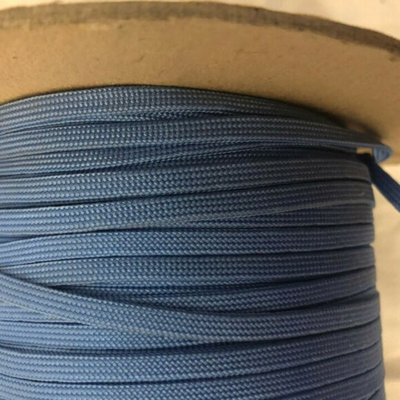 NEW LIGHT BLUE 550 PARACORD FLAT HOLLOW CORD CORELESS/GUTTED - Picture 5 of 6